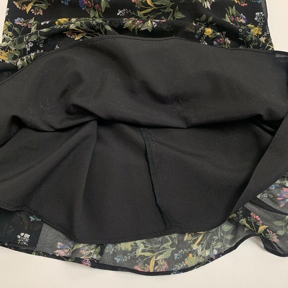 BCBGeneration Cold Shoulder Dress Womens XXS 2XS Floral Ruffle Lined Keyhole - Picture 11 of 15